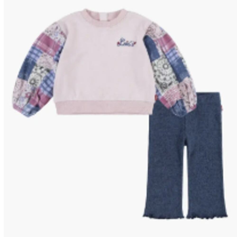 Patchwork Pullover & Flare Leggings Set Levi's 4T
